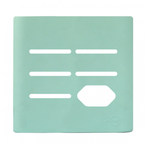 Placa p/ 5 Interruptores + Tomada 4x4 - Novara Siciliano